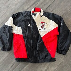 Vintage UNLV Runnin Rebels Jacket Mens M Black Red Apex One Full Zip Puffer 90s